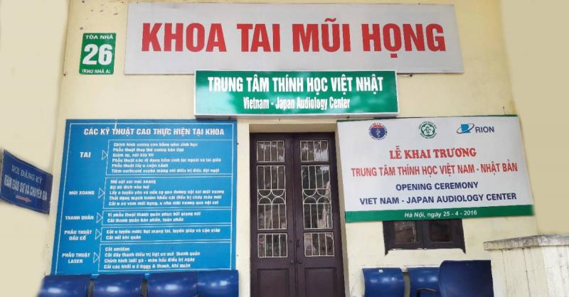 Khoa Tai Mũi Họng nằm tại Tòa nhà 26, nhà A, Bệnh viện Bạch Mai