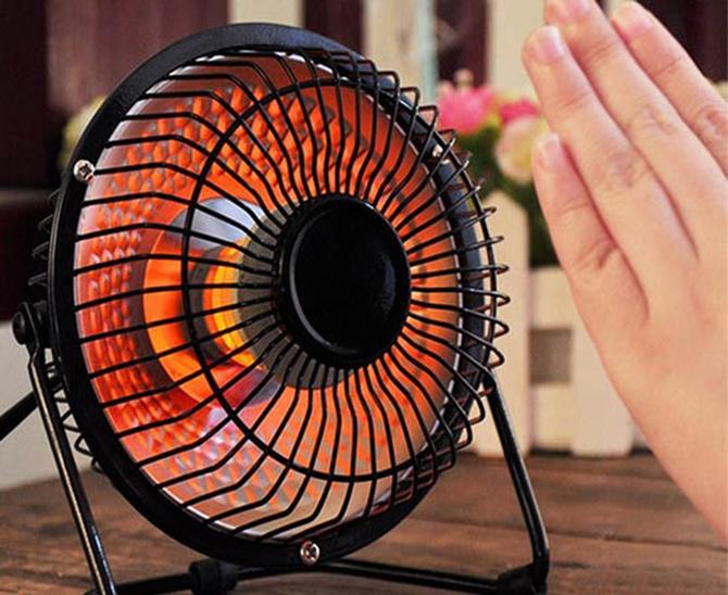 Không đặt quạt sưởi gần các thiết bị dễ cháy