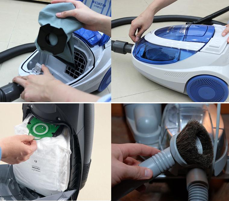 Để đảm bảo tuổi thọ của máy hút bụi, hãy nên loại bỏ rác, tóc, bụi khỏi túi lọc sau mỗi lần sử dụng.