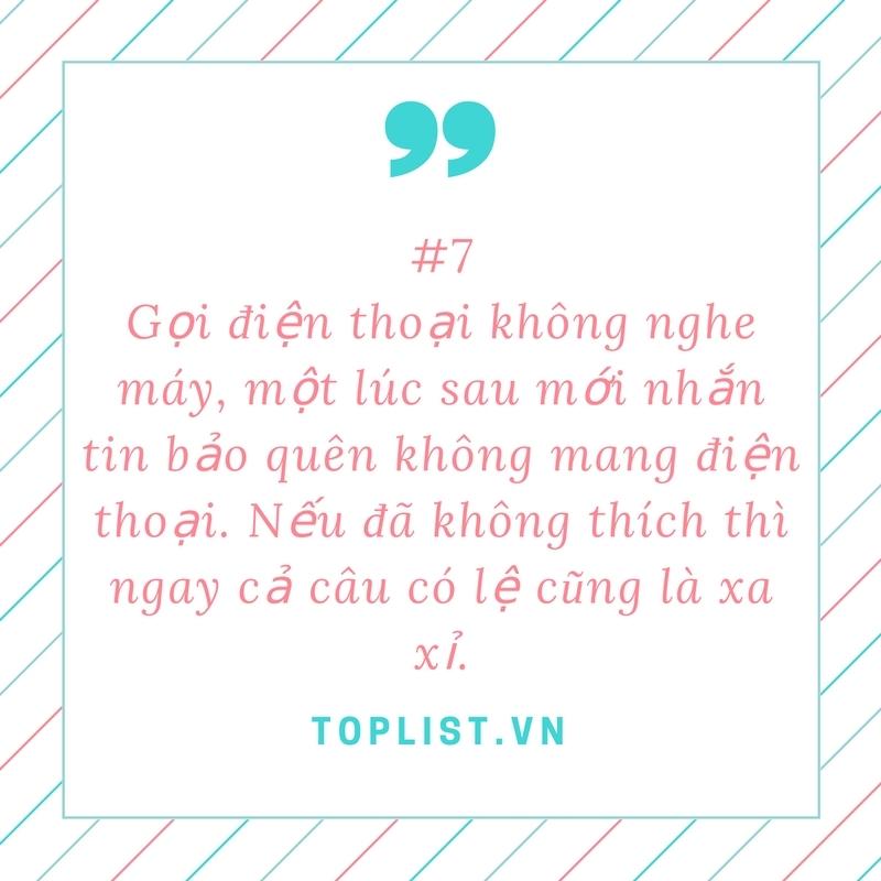 Không thích nghe điện thoại của bạn gọi