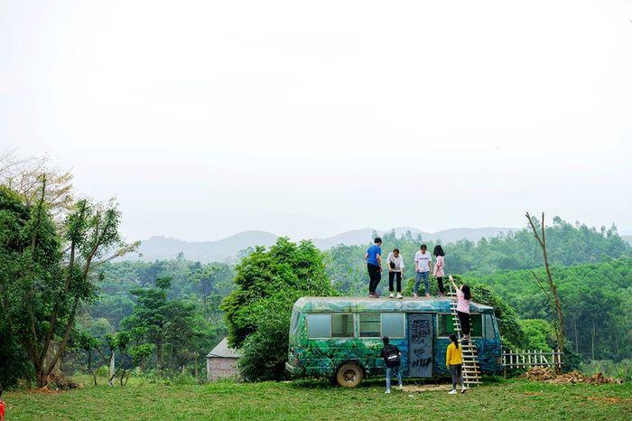 Xung quanh toàn một màu xanh mát rượi