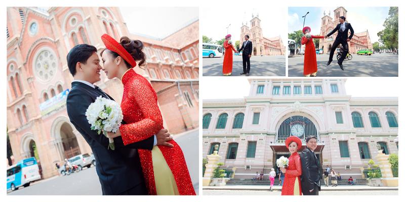 Chụp ảnh cưới đẹp tại Nhà thờ Đức Bà
