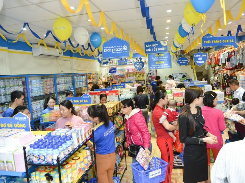 Không gian mua sắm trong cửa hàng của Kidsplaza