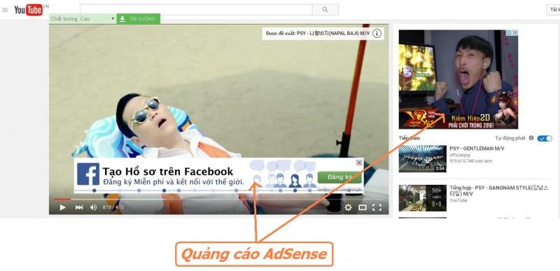 Hoa hồng bạn nhận được thông qua các mã quảng cáo trên video của bạn