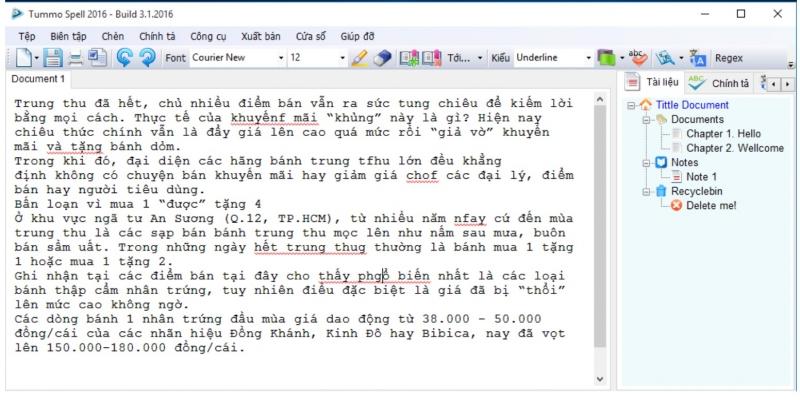 Chú ý vào lỗi chính tả.