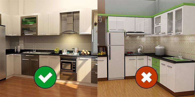 Kiêng đặt bếp ngược với hướng nhà