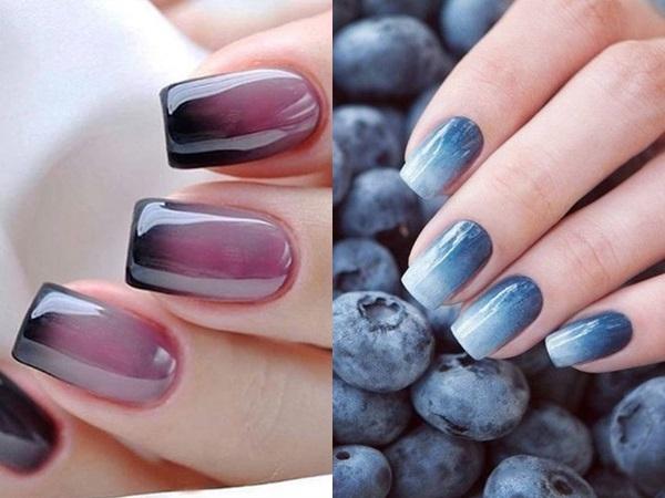 Kiểu móng tay đẹp ấn tượng với màu loang