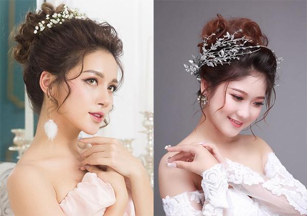 Kiểu tóc đội mấn búi cao
