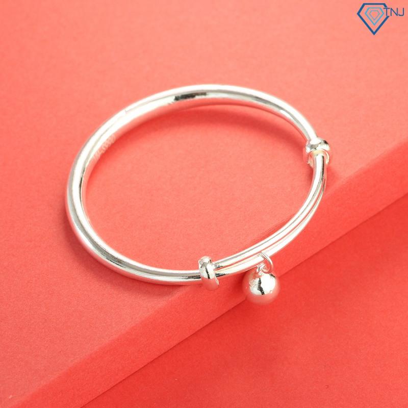 Lắc bạc cho bé có chuông khắc tên LTT0030