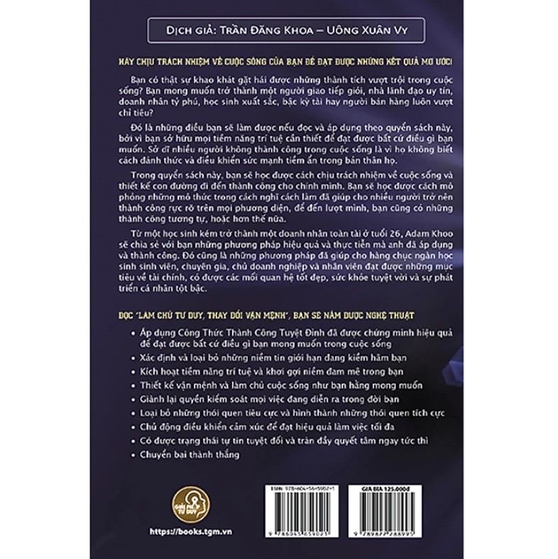 Làm chủ tư duy, thay đổi vận mệnh – Adam Khoo
