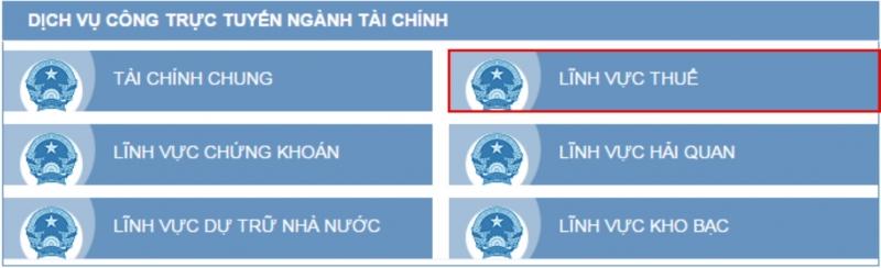 Dịch vụ công trực tuyến ngành tài chính
