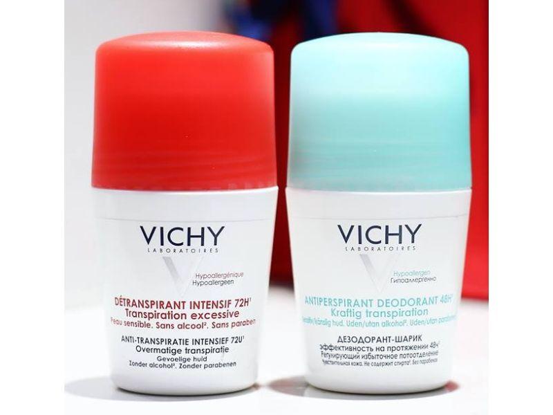 Lăn khô thoáng vùng da dưới cánh tay 72h Vichy Détranspirant Intensif