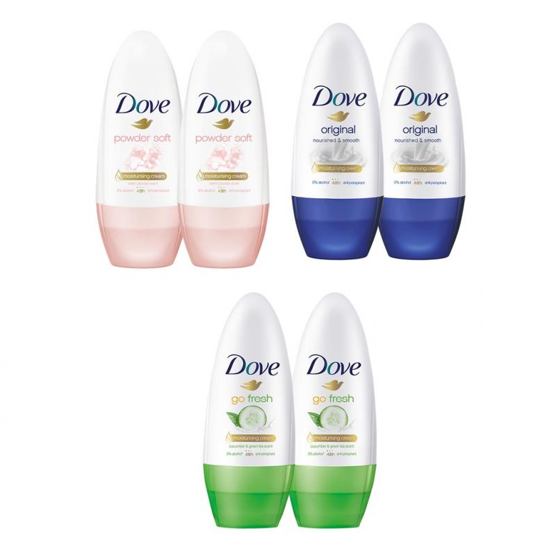 Lăn khử mùi Dove dưỡng da sáng mịn dành cho nữ