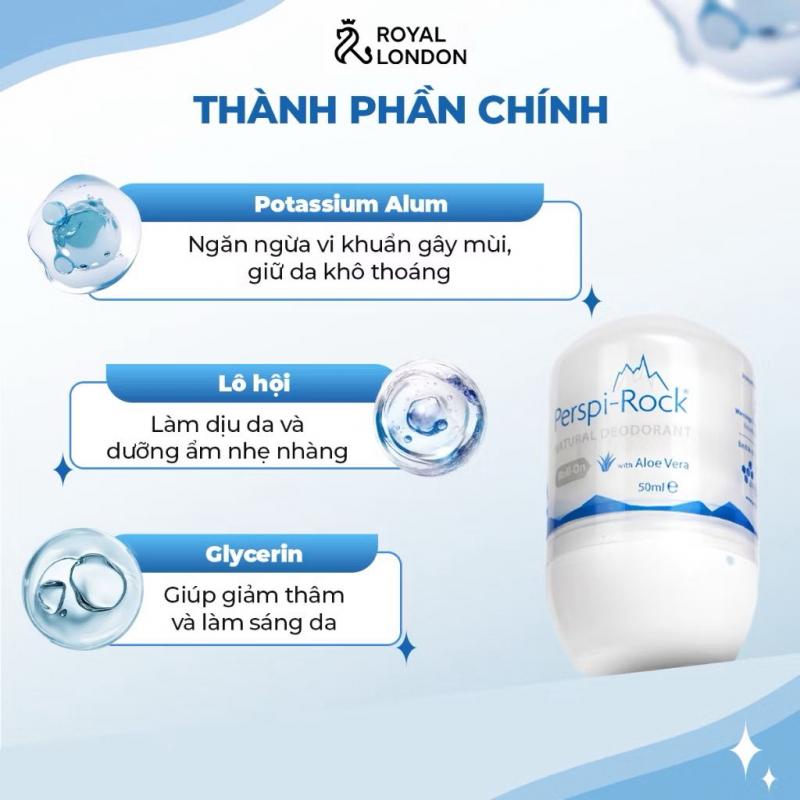 Lăn khử mùi thuần chay Perspi- Rock