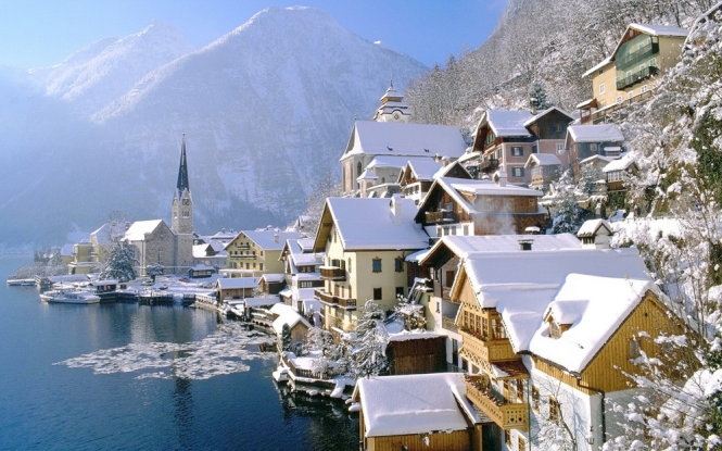 Làng cổ Hallstatt, Áo cuốn hút khi vào đông