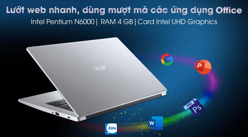 Laptop Acer Aspire 3 A314-35-P3G9 Pentium N6000/4GB/256GB SSD/Win11