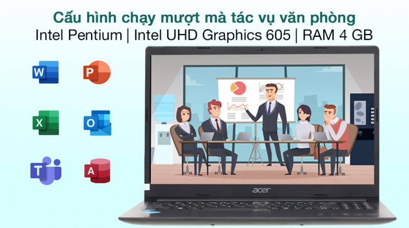 Laptop Acer Aspire 3 A315 34 P8VA N5030/4GB/256GB/Win10 (NX.HE3SV.00N)