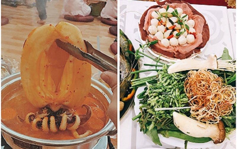 Món lẩu mực khổng lồ