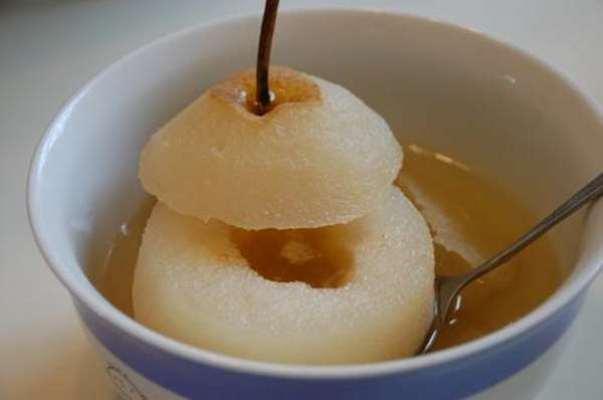 Lê hấp mật ong trị ho hiệu quả