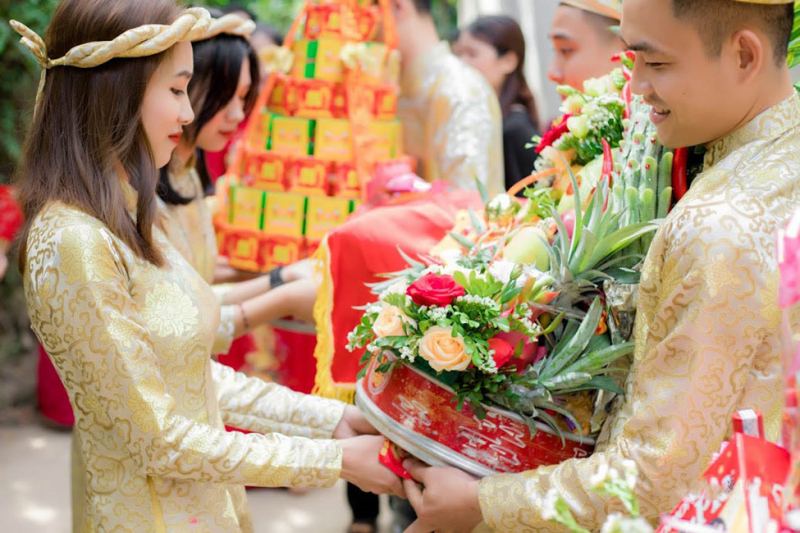 Trao mâm quả – Trình tự nghi lễ đám hỏi