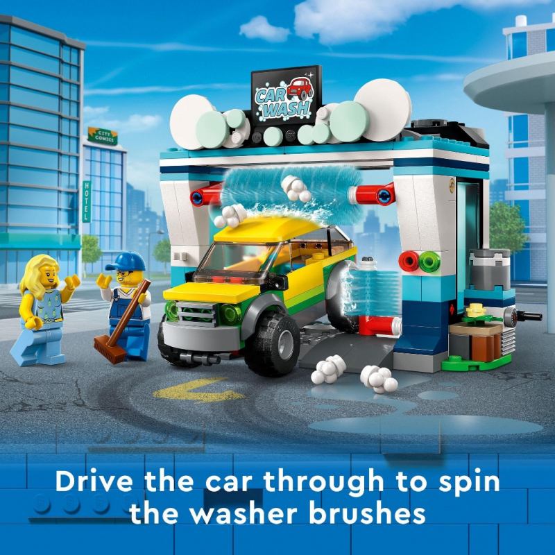 Lego City 60362 đồ chơi lắp ráp trạm rửa xe
