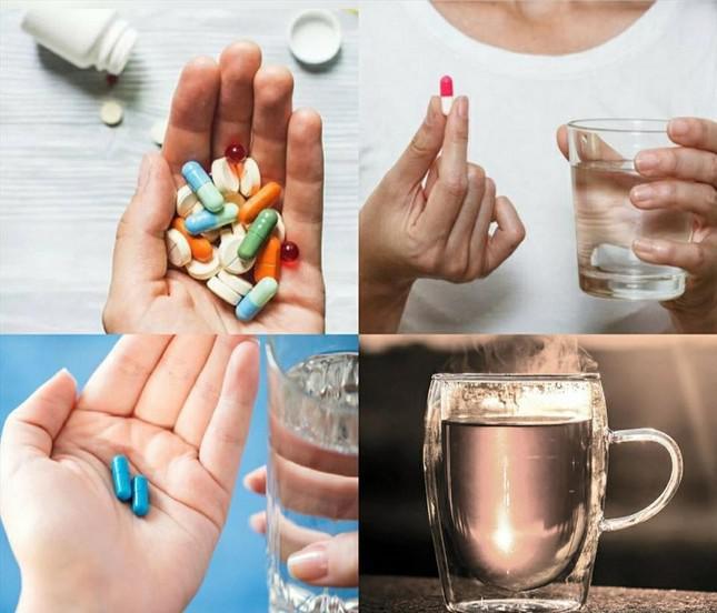 Uống cả viên với nước lọc
