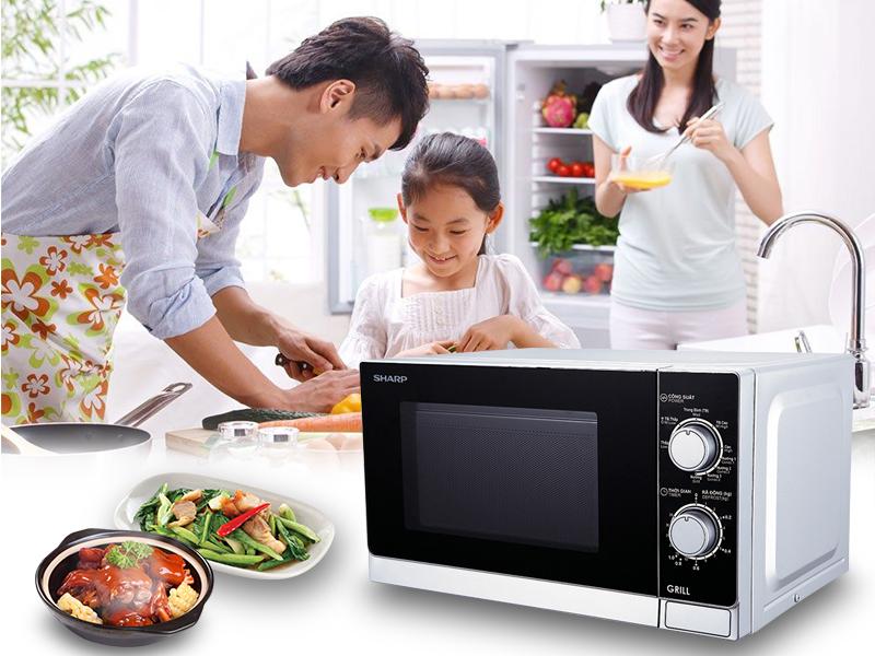 Lò vi sóng Sharp R-G222VN-S 20 lít có nướng
