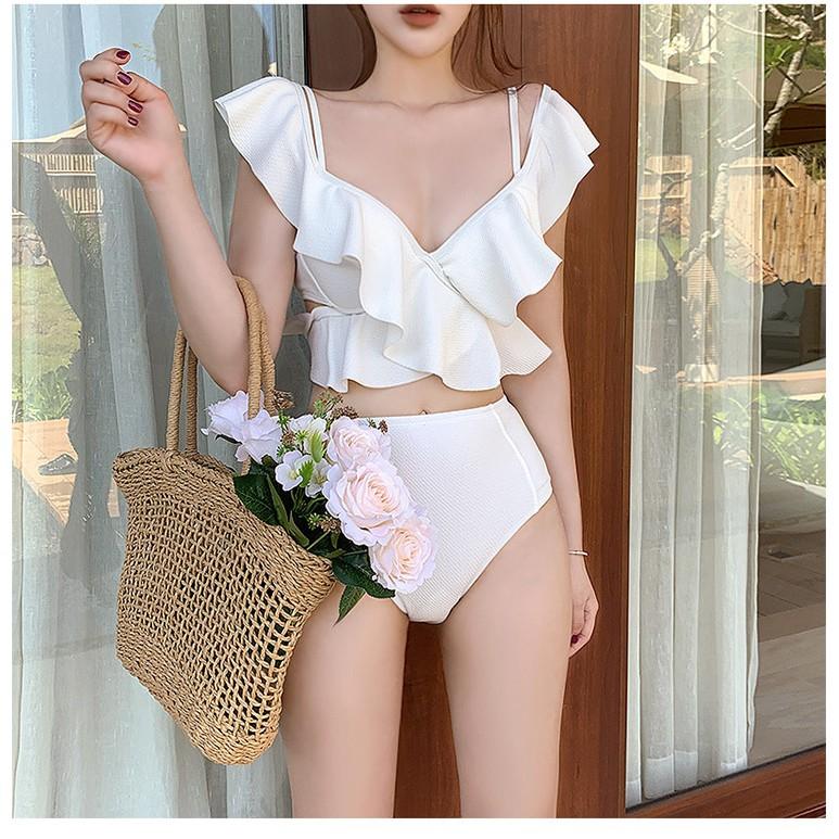 LOCO FISH Bộ đồ bơi quần lưng cao thiết kế quyến rũ cho nữ