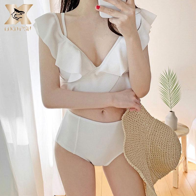 LOCO FISH Bộ đồ bơi quần lưng cao thiết kế quyến rũ cho nữ