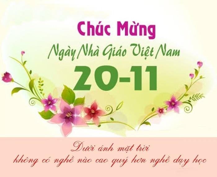 Chúc mừng ngày nhà giáo Việt Nam