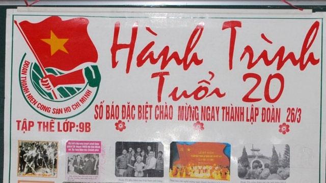 Lời ngỏ báo tường 26/3 với chủ đề: Hành trình tuổi 20