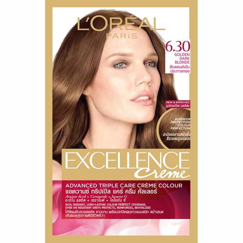 Màu nhuộm dưỡng tóc phủ bạc bảo vệ gấp 3 L'Oreal Paris Excellence Crème