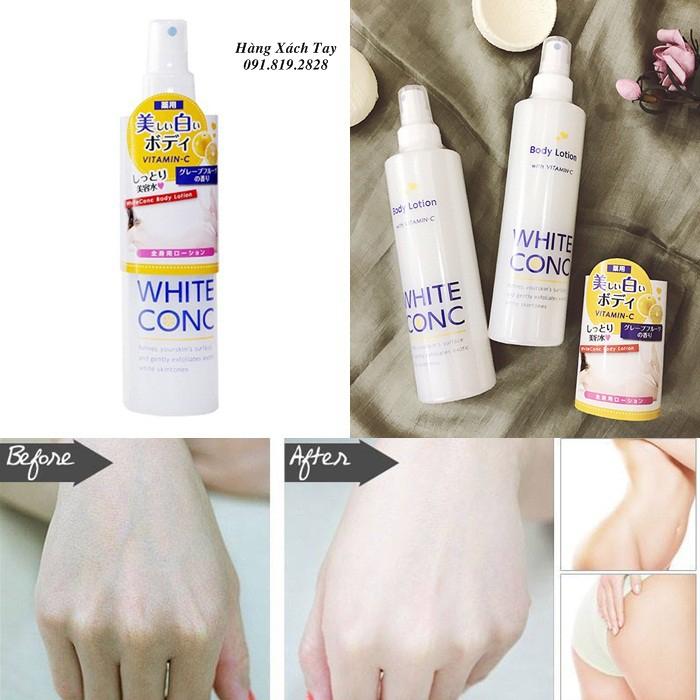 Xịt dưỡng trắng da toàn thân White Conc Body Lotion