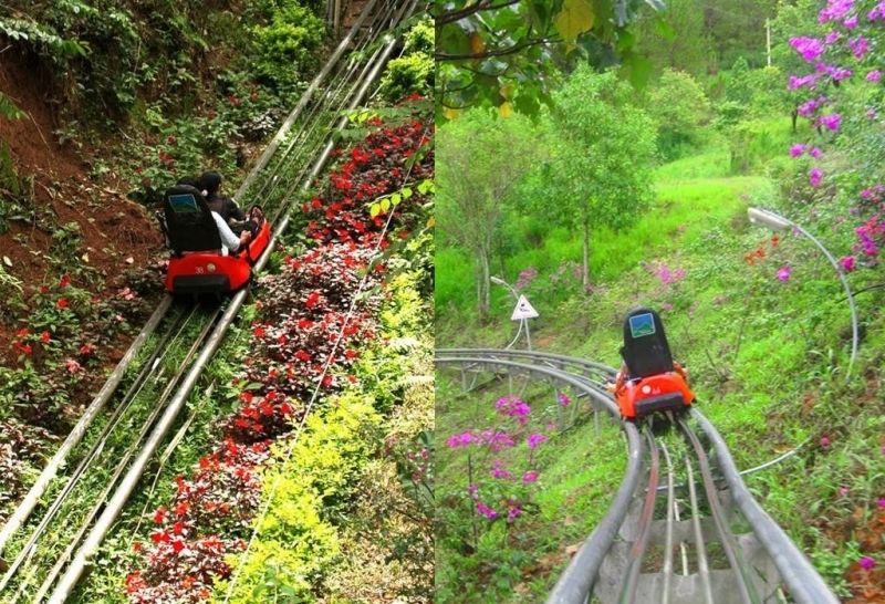 Hệ thống máng trượt thác Datanla có chiều dài là 1.650m