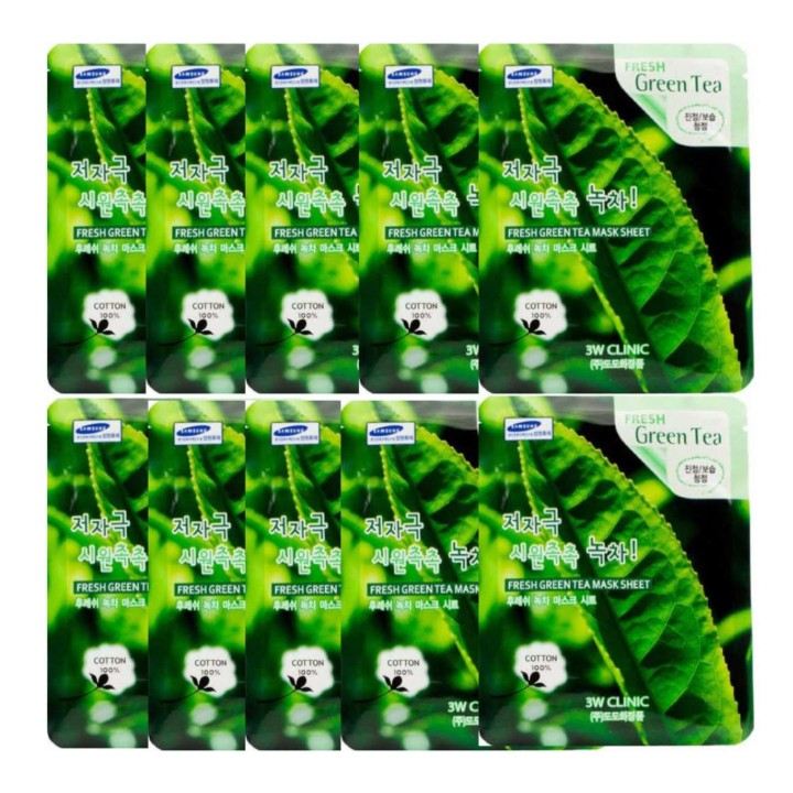 Mặt nạ 3W Clinic chiết xuất trà xanh Fresh Green Tea Mask Sheet