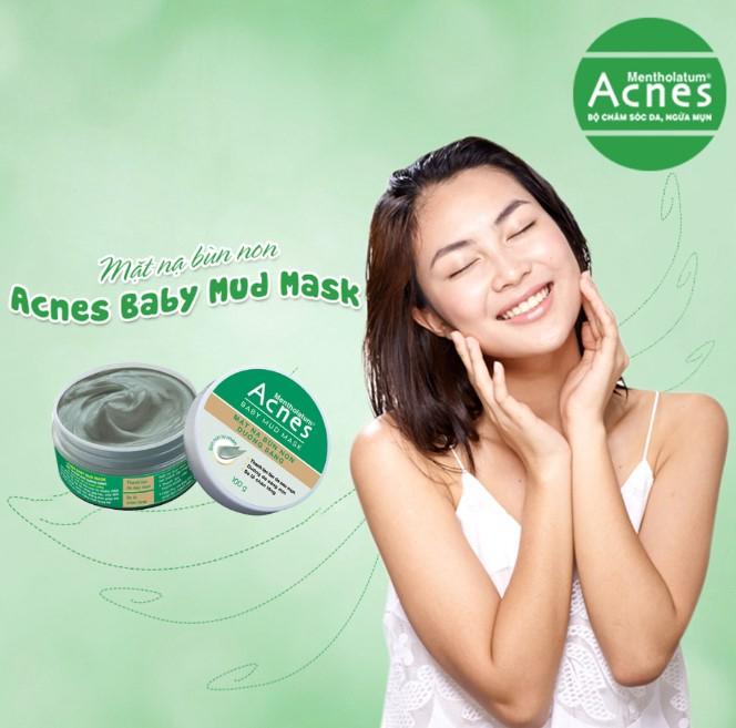 Mặt nạ bùn non dưỡng sáng da Acnes Baby Mud Mask