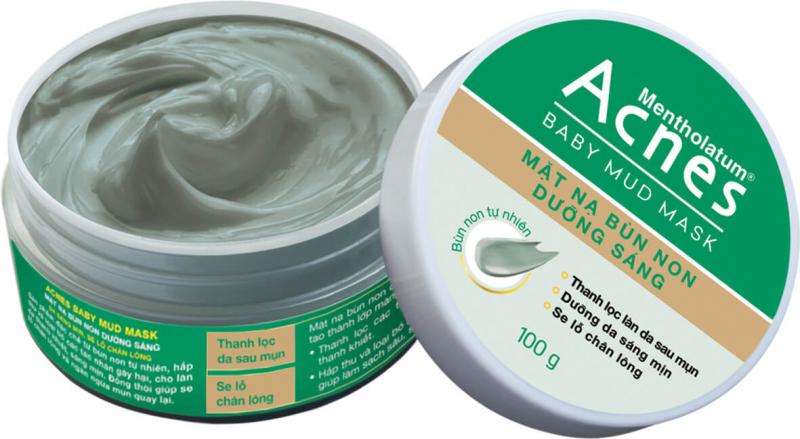 Mặt nạ bùn non dưỡng sáng da Acnes Baby Mud Mask