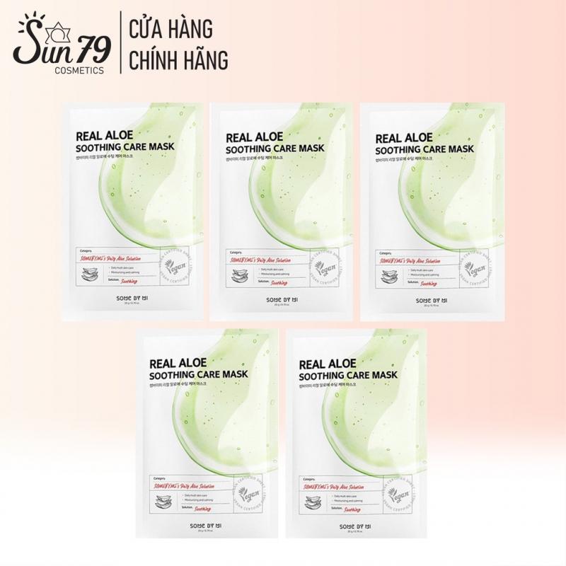 Mặt nạ cấp ẩm, làm dịu chiết xuất lô hội Some By Mi Real Aloe Soothing Care Mask 20g - Aloe