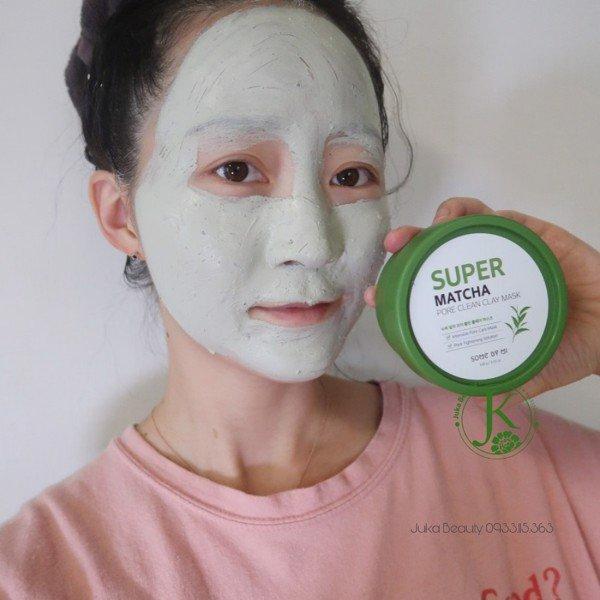 Mặt nạ đất sét giúp se khít lỗ chân lông Some By Mi Super Matcha Pore Clean Clay Mask