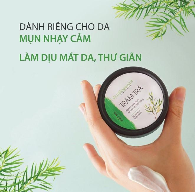 Mặt nạ đất sét tinh dầu tràm trà Milaganics