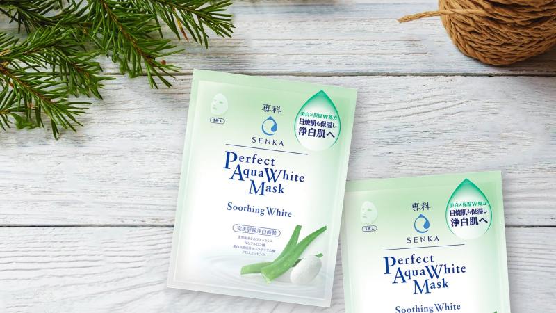 Mặt nạ dưỡng trắng dịu mát Senka Nhật - 7 Miếng