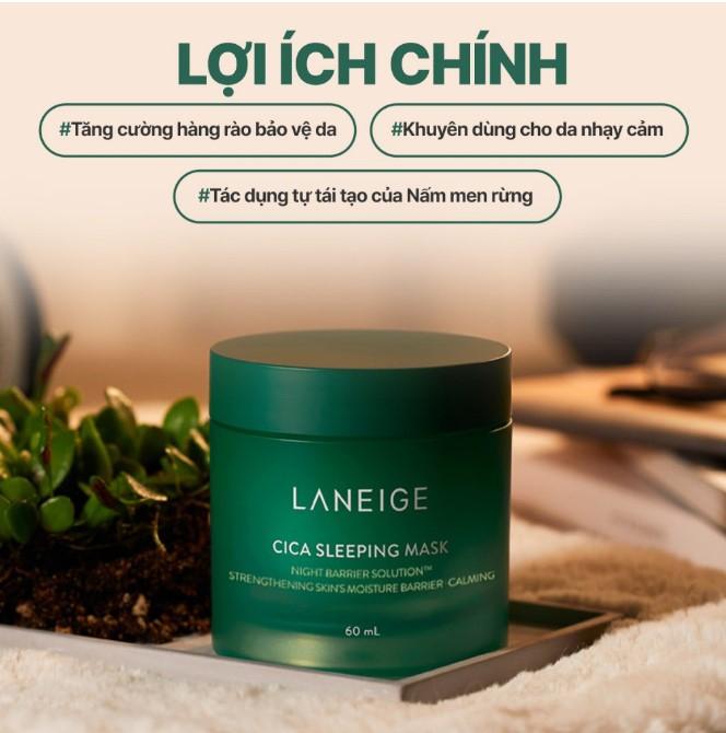 Mặt nạ ngủ phục hồi và nuôi dưỡng da Laneige Cica Sleeping Mask