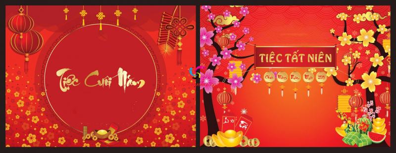 Mẫu băng rôn tiệc tất niên theo chủ đề Tết