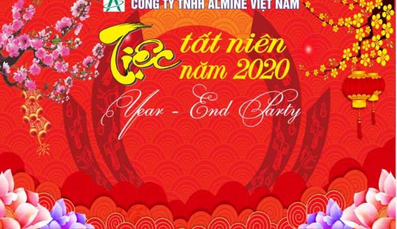 Mẫu băng rôn tiệc tất niên theo chủ đề Tết