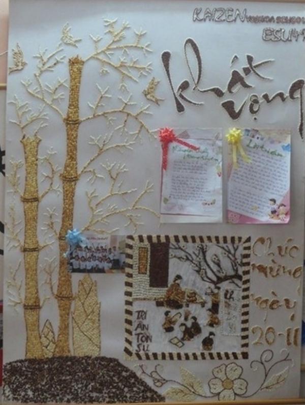 Mẫu báo tường với chủ đề “Khát vọng”