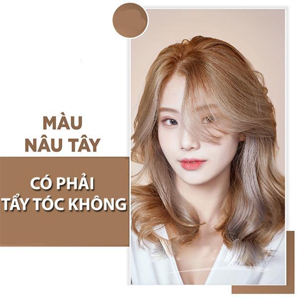 Màu tóc nâu tây