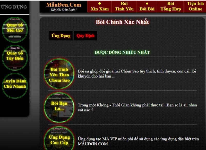 Maudon.com trang Web xem bói chính xác nhất