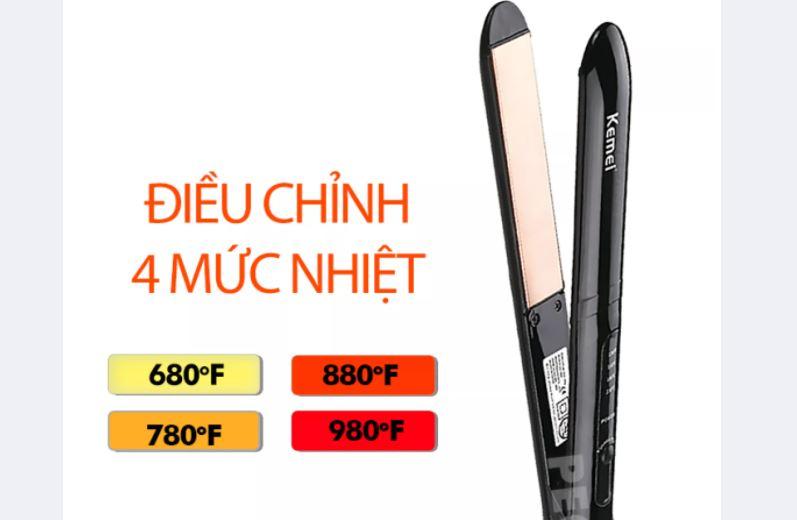 Máy duỗi tóc 4 mức nhiệt độ Kemei KM-8889