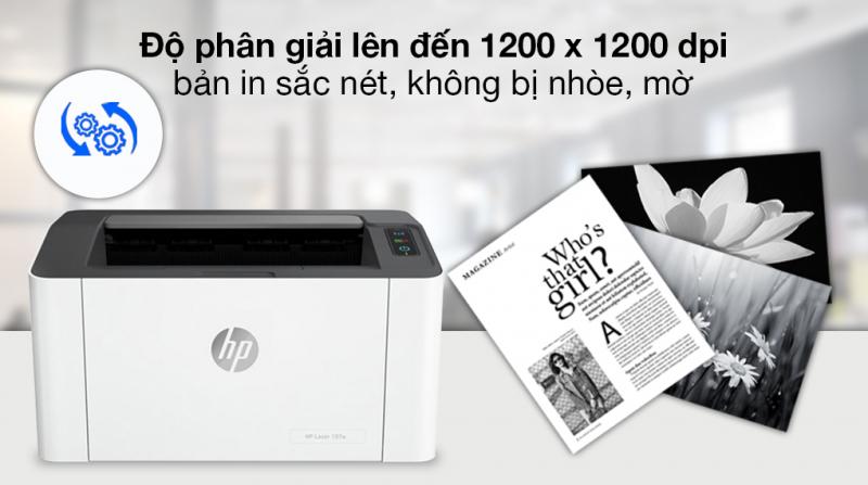 Máy in laser trắng đen HP 107w WiFi (4ZB78A)