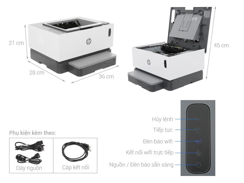 Máy in laser trắng đen HP Neverstop Laser 1000w Wifi (4RY23A)